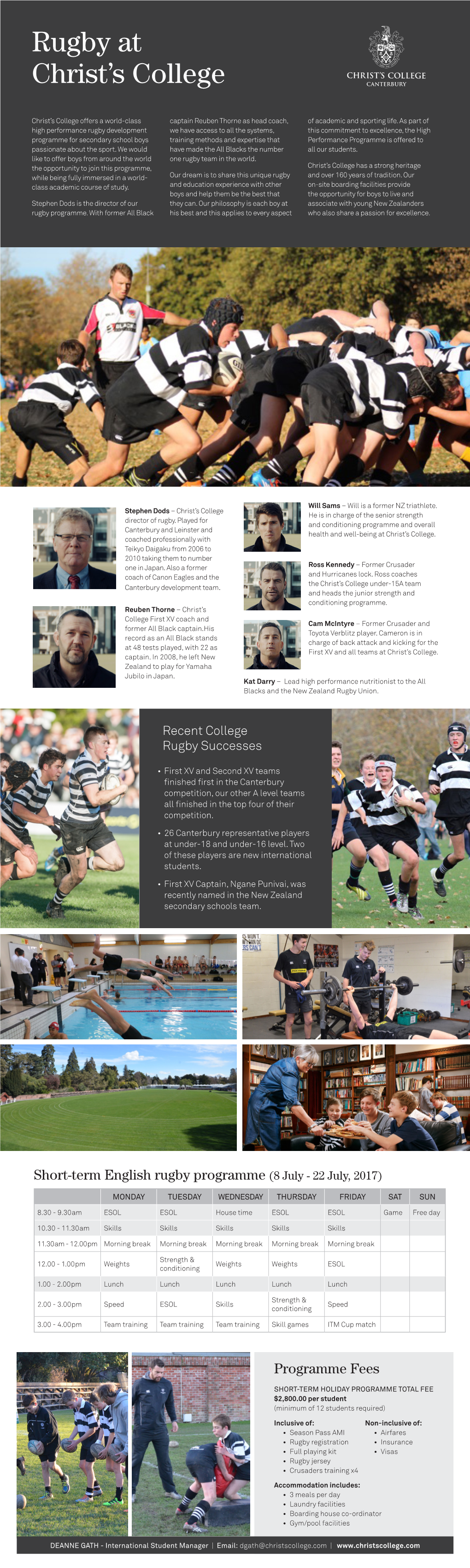 Rugby at Christ's College