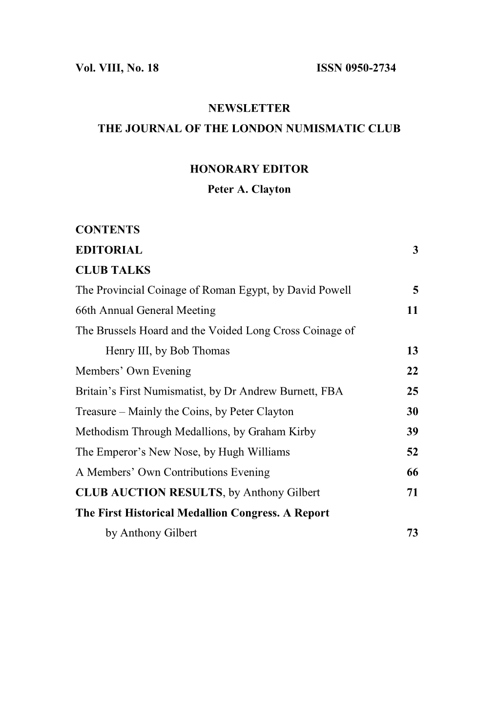 Talk to the London Numismatic Society, 4 February 2014