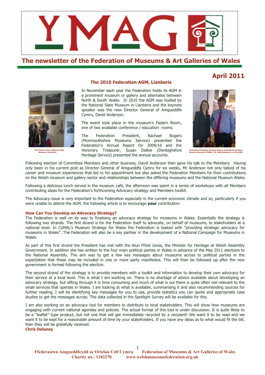 The Newsletter of the Federation of Museums & Art Galleries Of