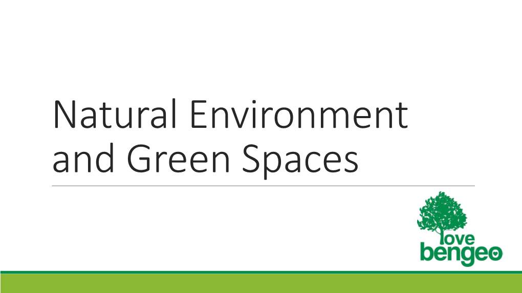 Natural Environment & Green Spaces