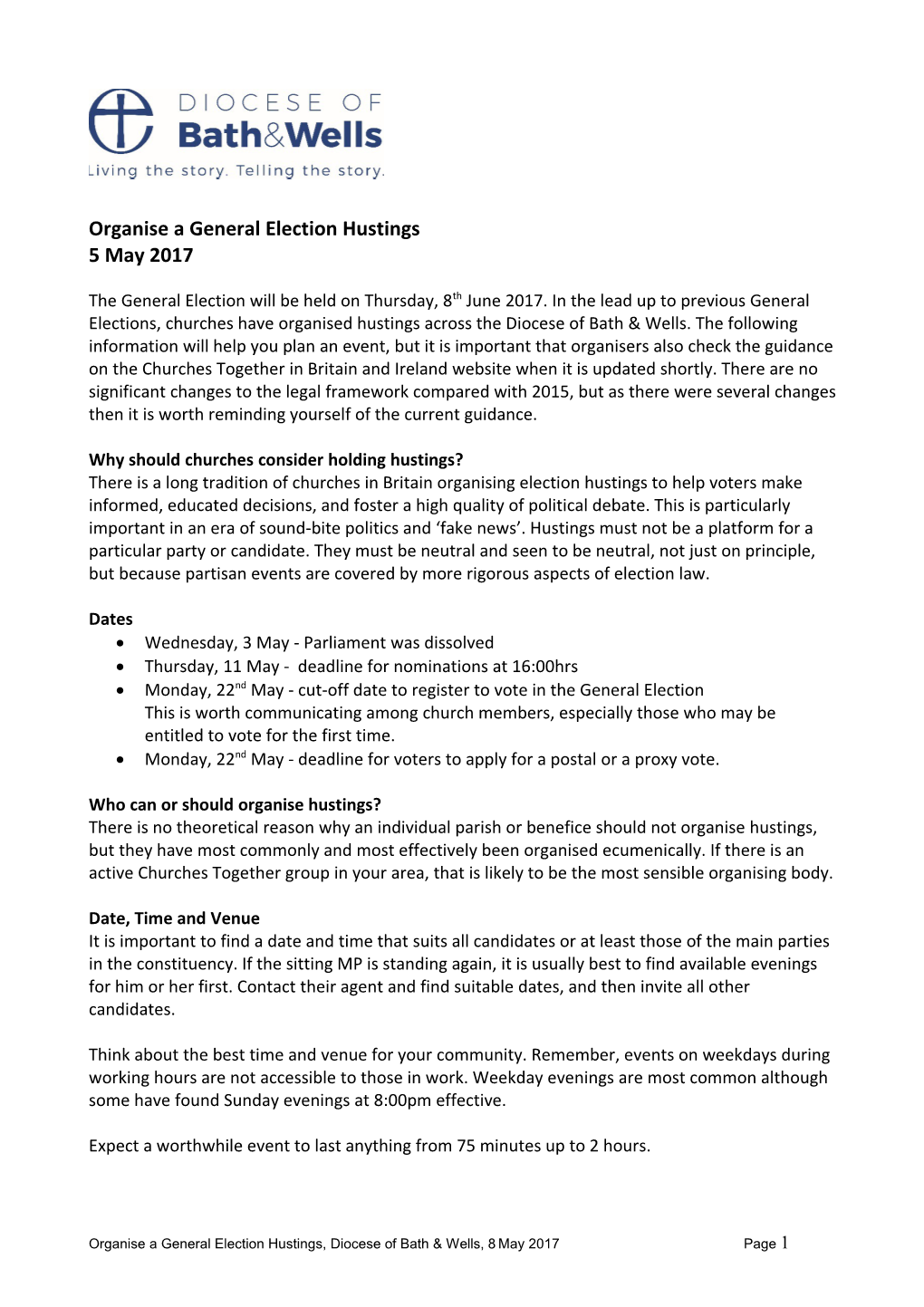 Organise a General Election Hustings