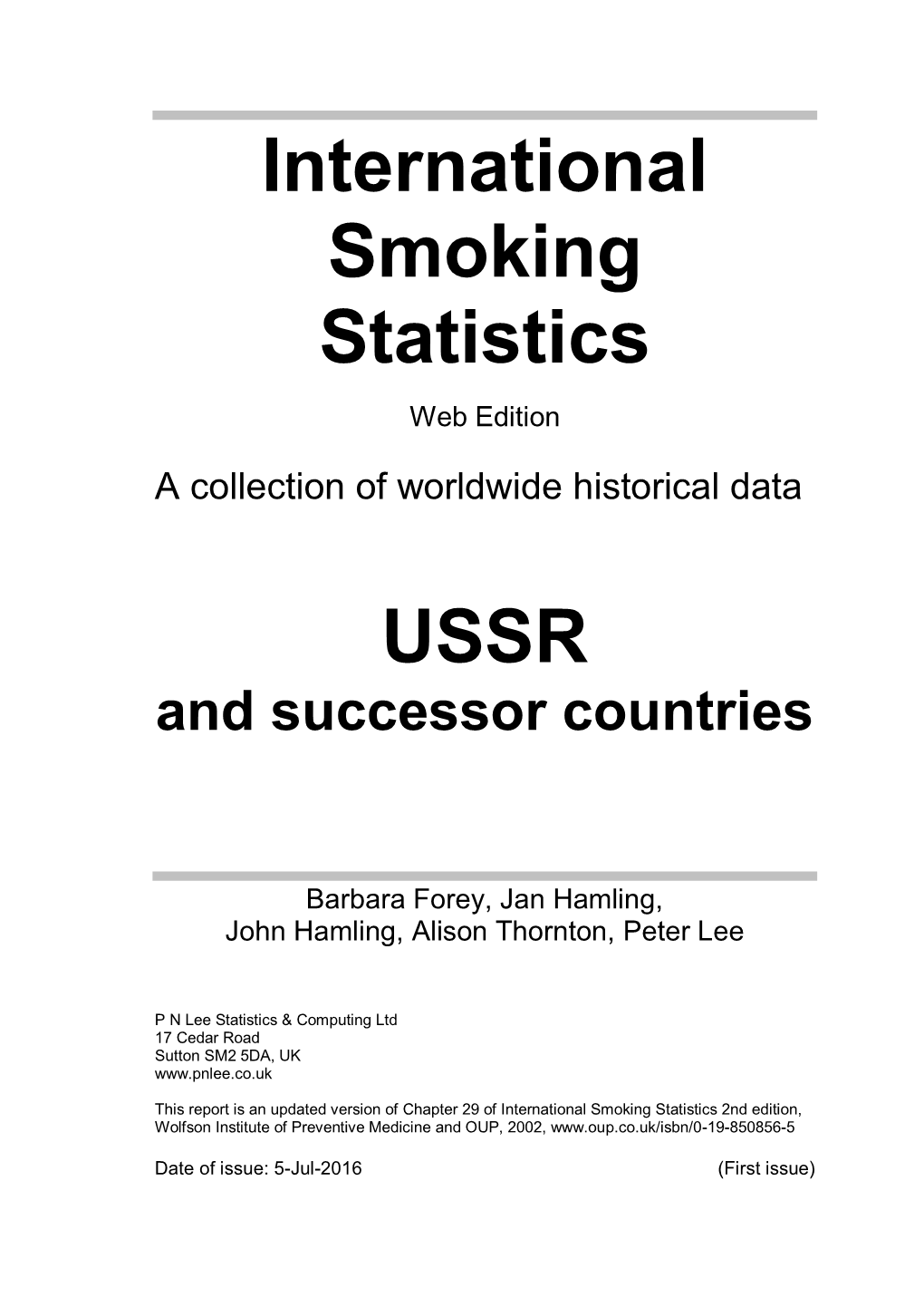 International Smoking Statistics