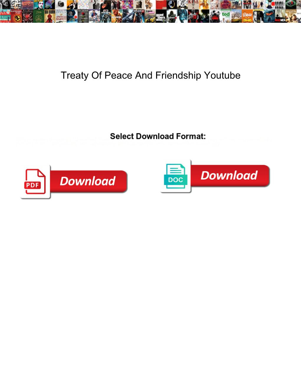 Treaty of Peace and Friendship Youtube