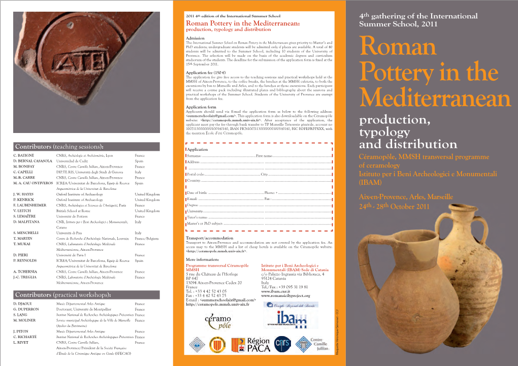 Roman Pottery in the Mediterranean
