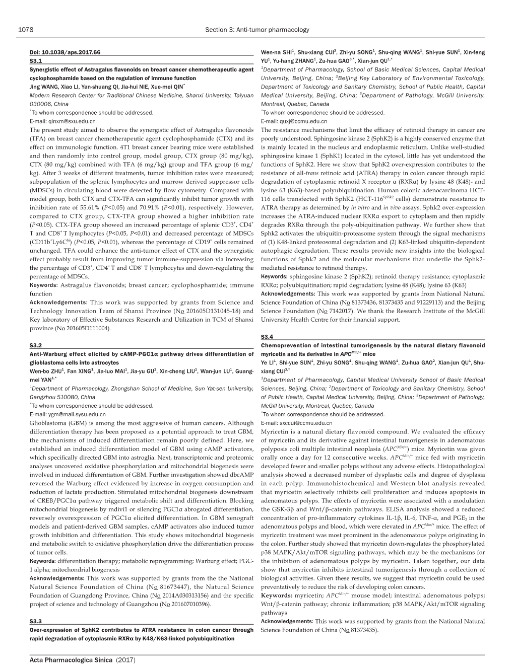 Anti-Tumor Pharmacology