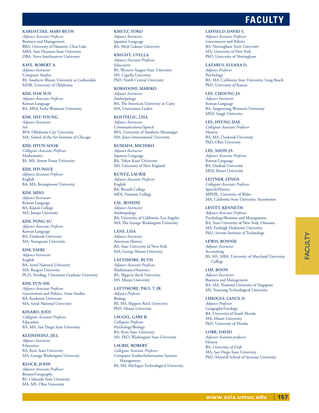 UMUC Asia 2012–2013 Catalog the Undergraduate School