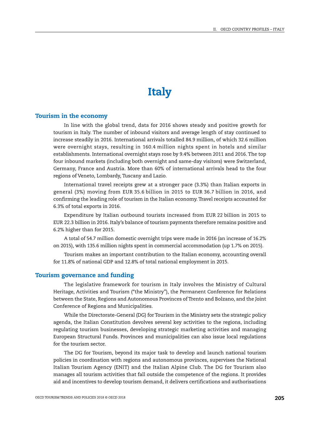 Tourism in the Economy Tourism Governance and Funding