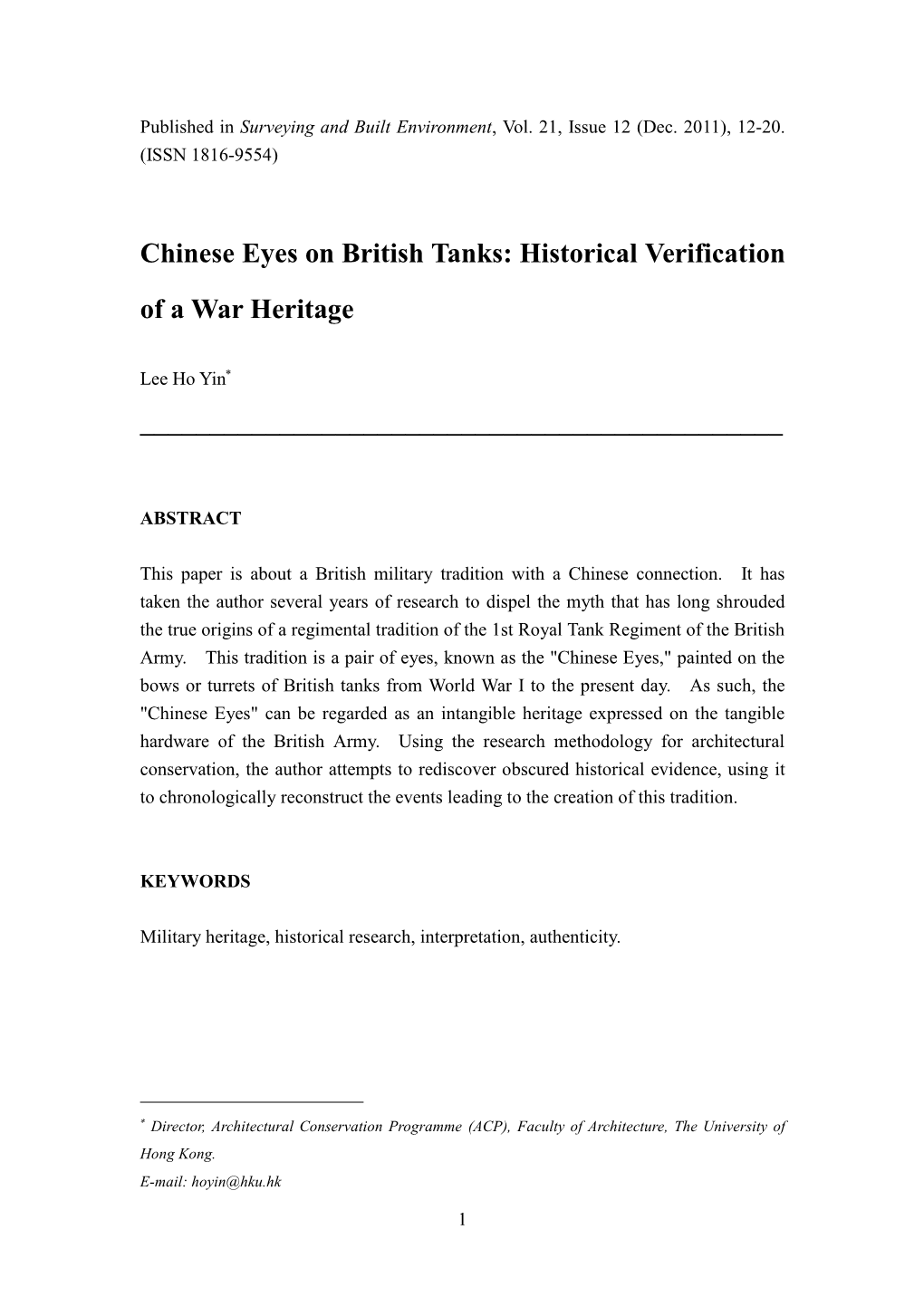 The Role of Chinese Labour Corps in Repairing and Maintaining British