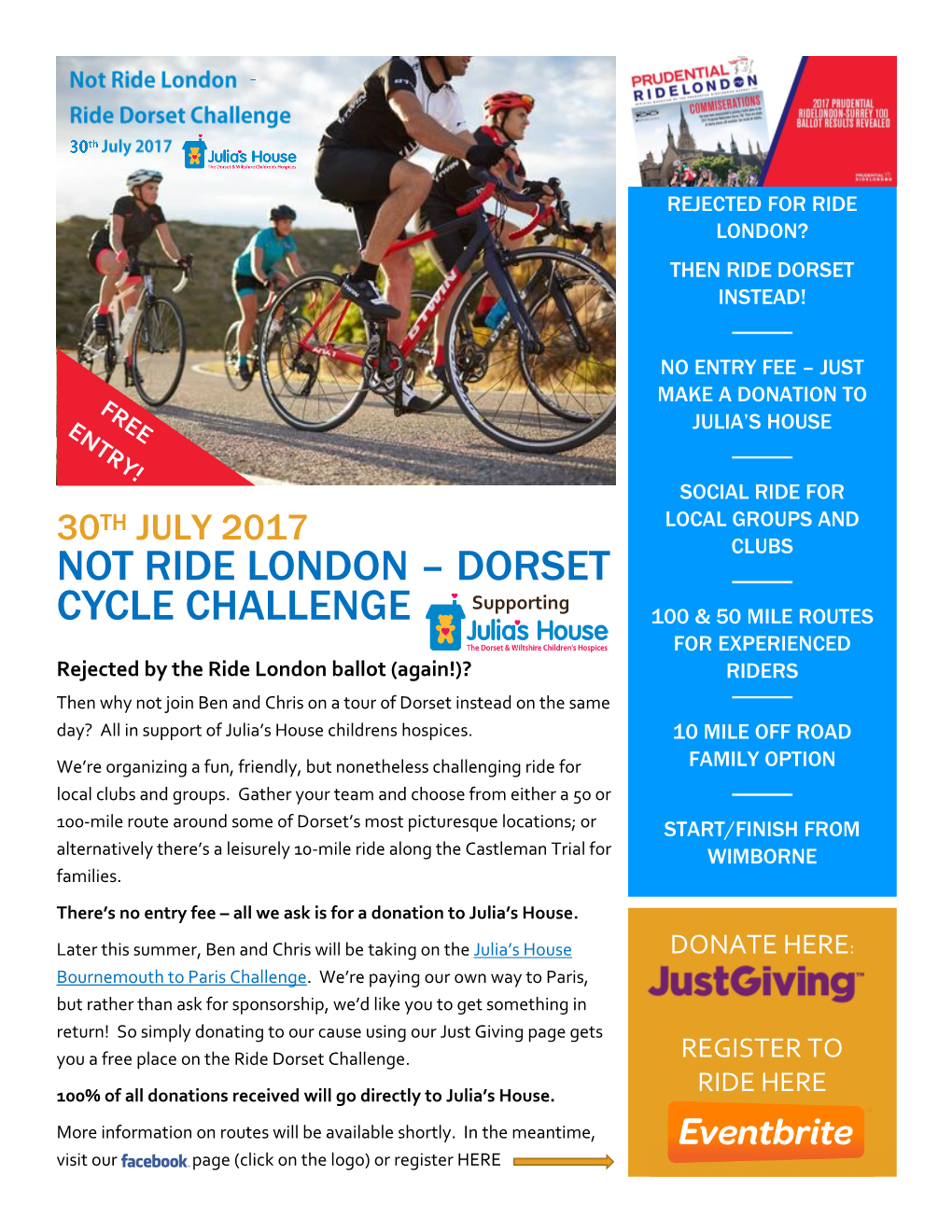 Not Ride London – Dorset Cycle Challenge