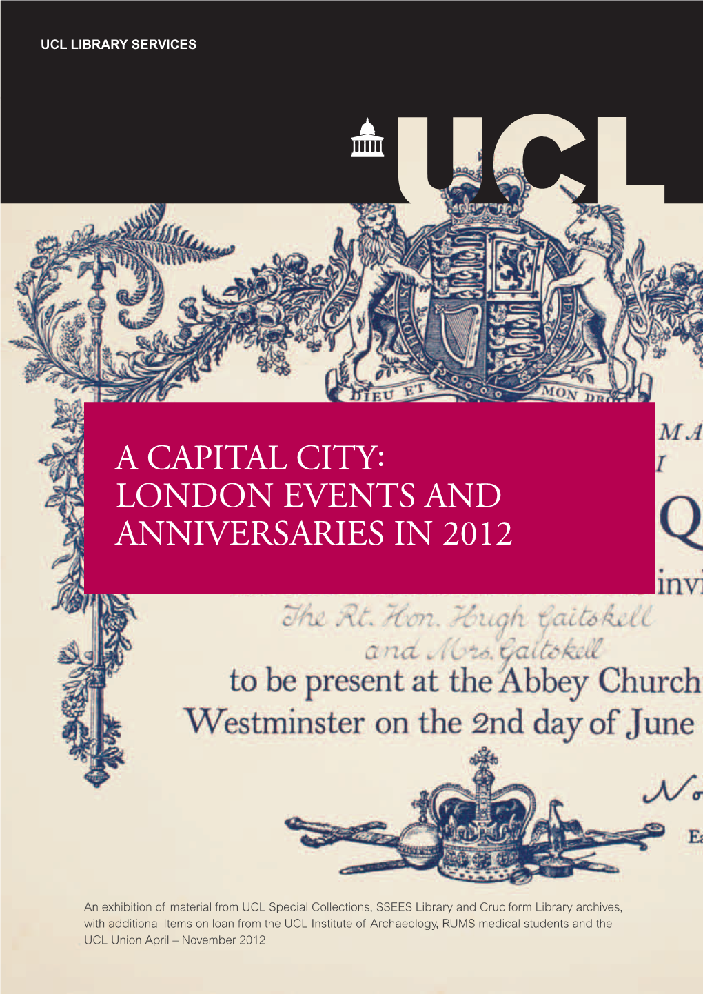 A Capital City: London Events and Anniversaries in 2012