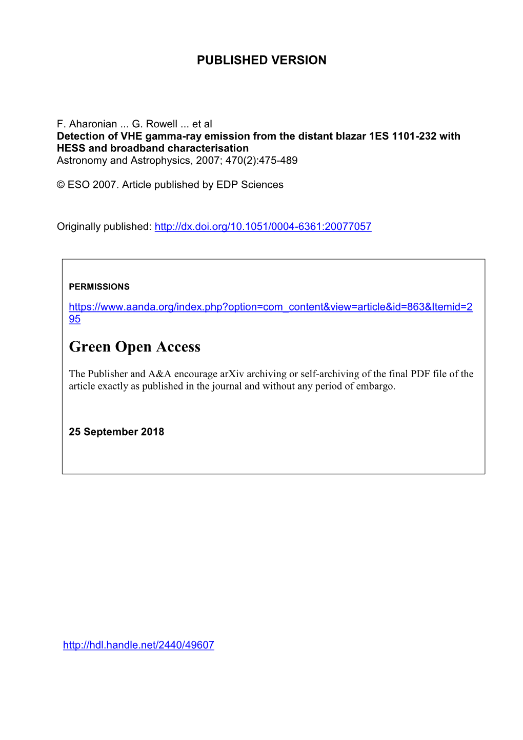 Green Open Access