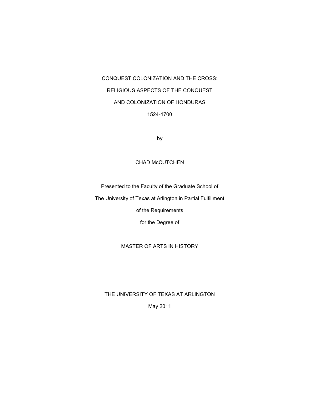 University of Texas at Arlington Dissertation Template