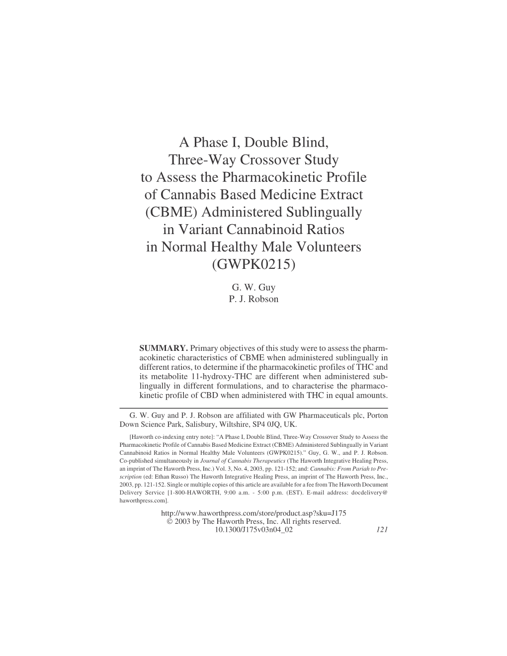 A Phase I, Double Blind, Three-Way Crossover Study to Assess The