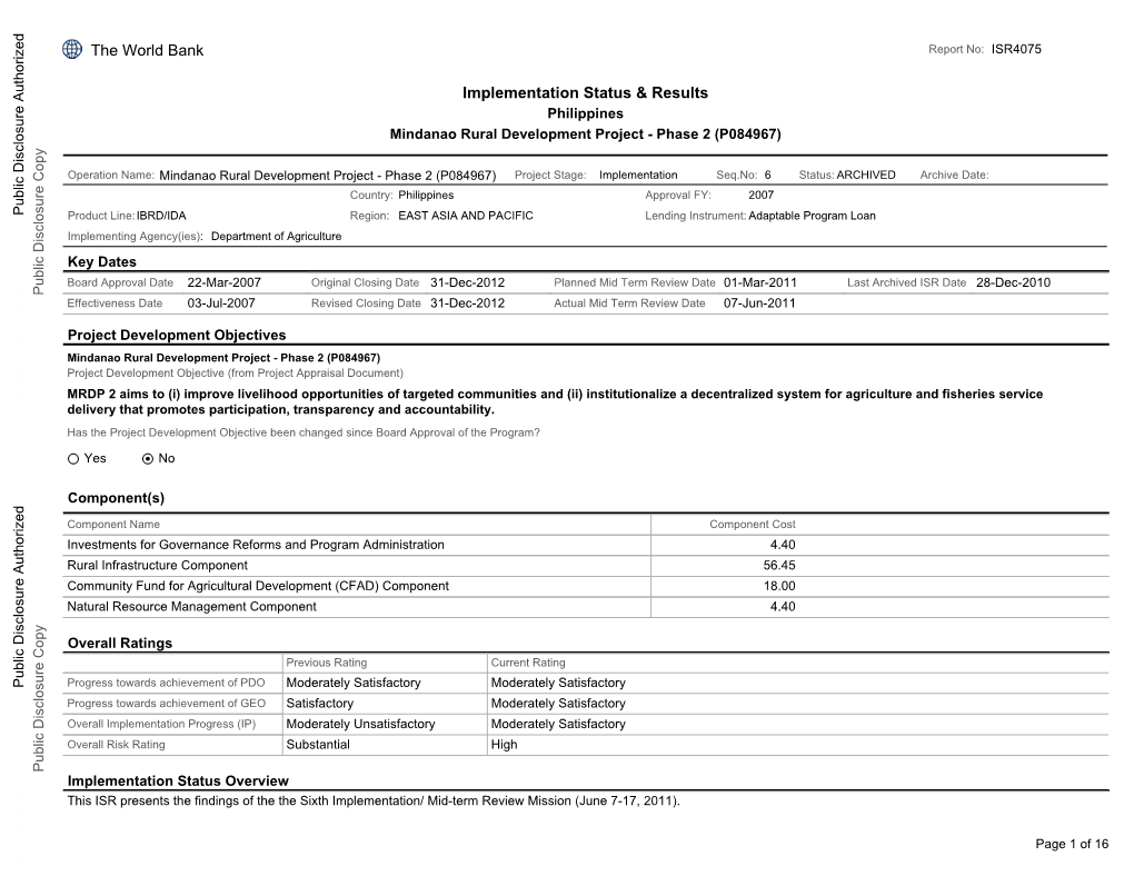 World Bank Document