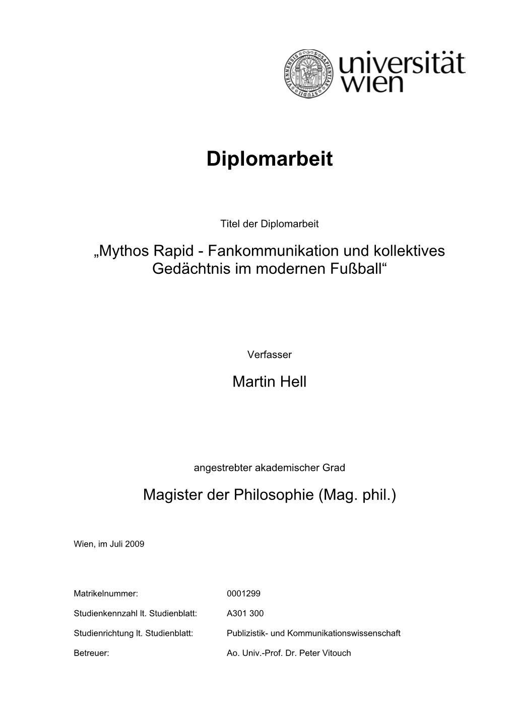 Diplomarbeit