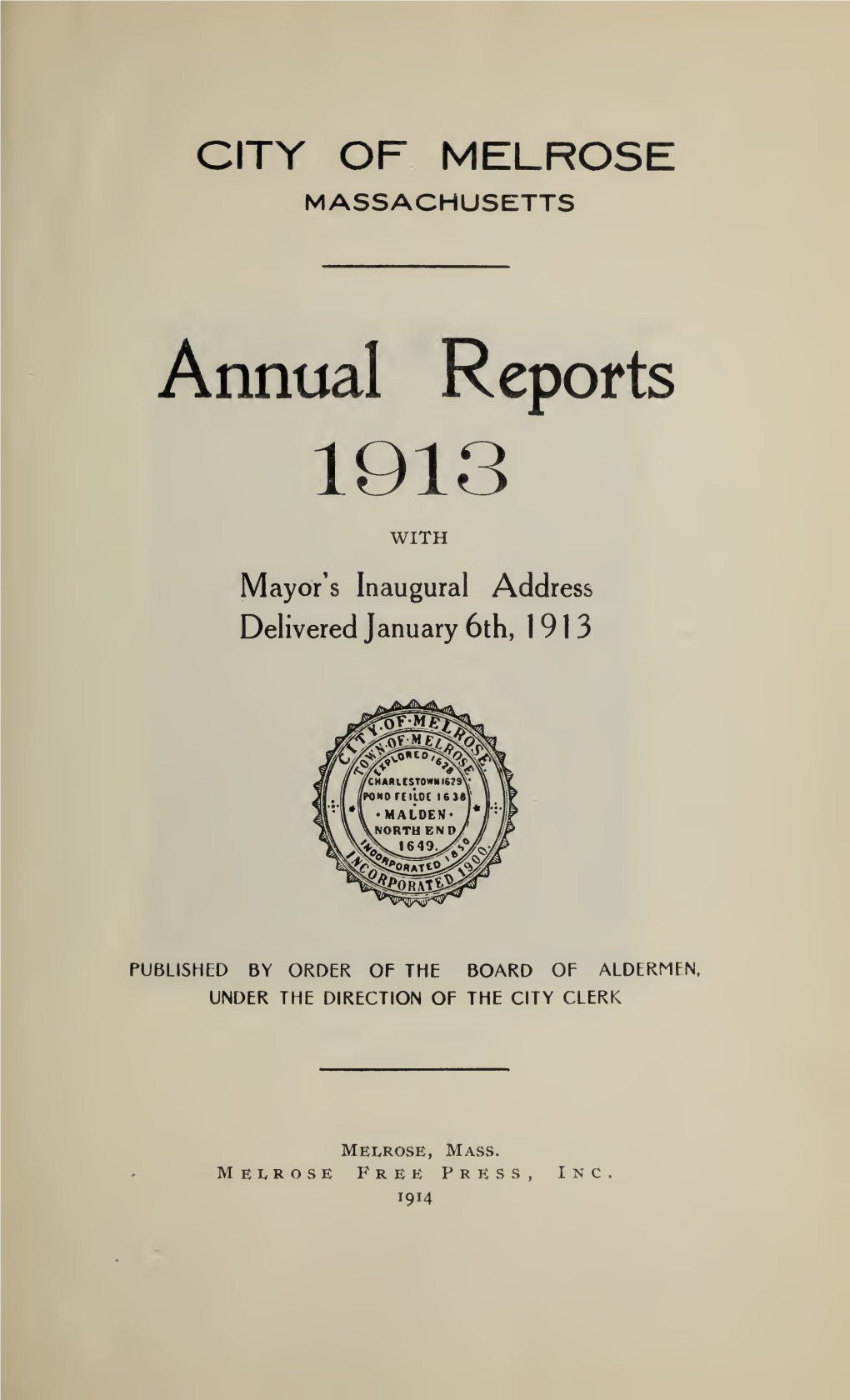 City of Melrose Annual Report