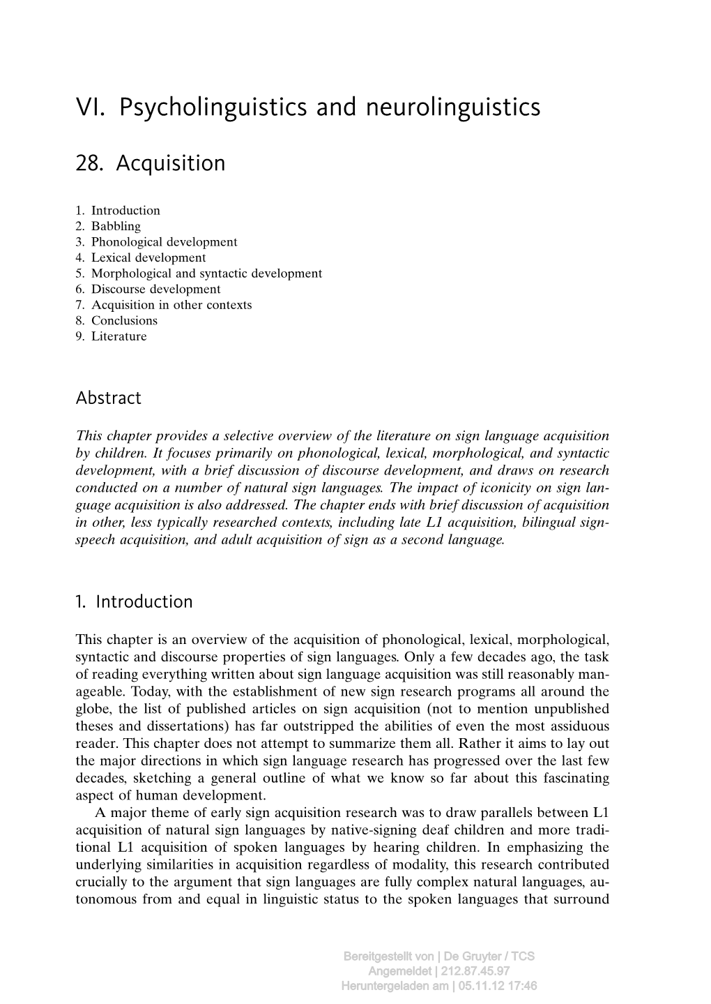 Psycholinguistics and Neurolinguistics