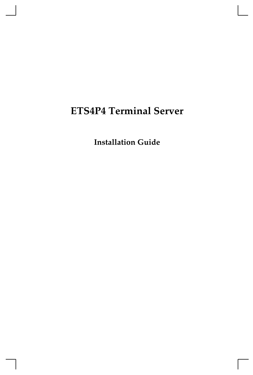 ETS4P4 Terminal Server