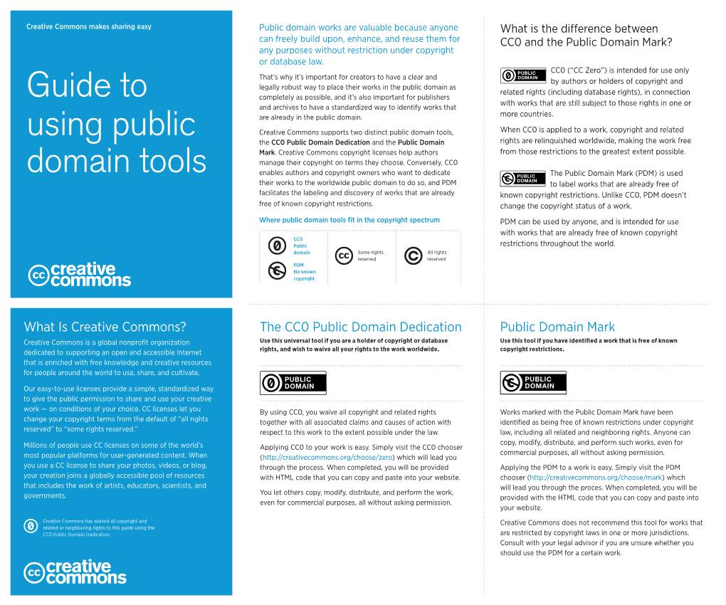 Guide to Using Public Domain Tools