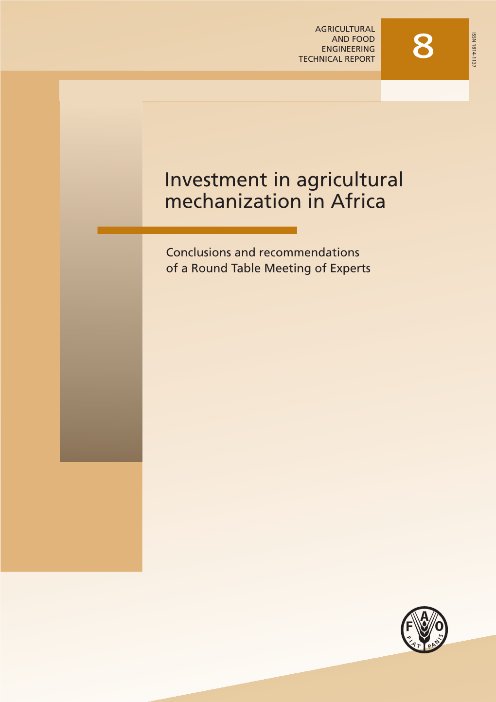 Investment in Agricultural Mechanization in Africa