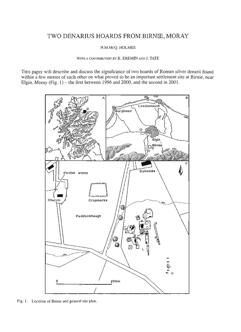 TWO DENARIUS HOARDS from BIRNIE, MORAY N.M.Mcq