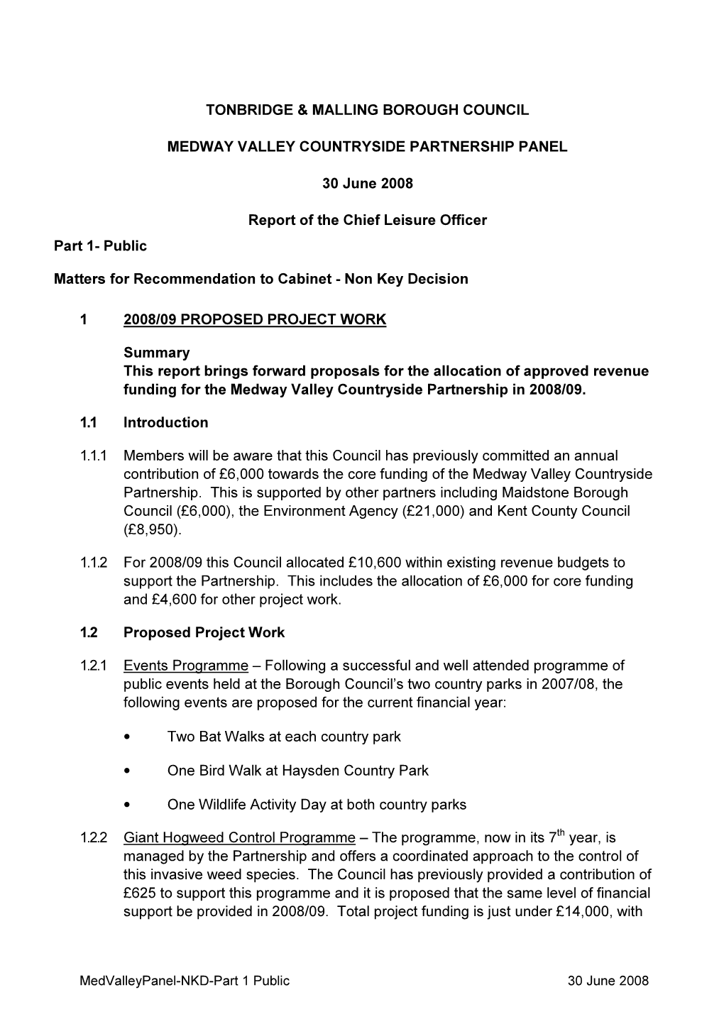 Tonbridge & Malling Borough Council Medway Valley