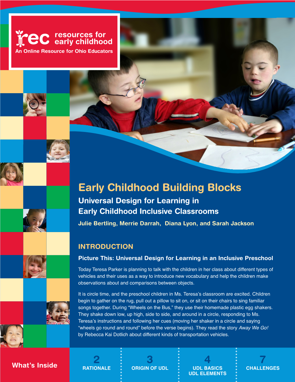 Early Childhood Building Blocks – Universal Design for Learning