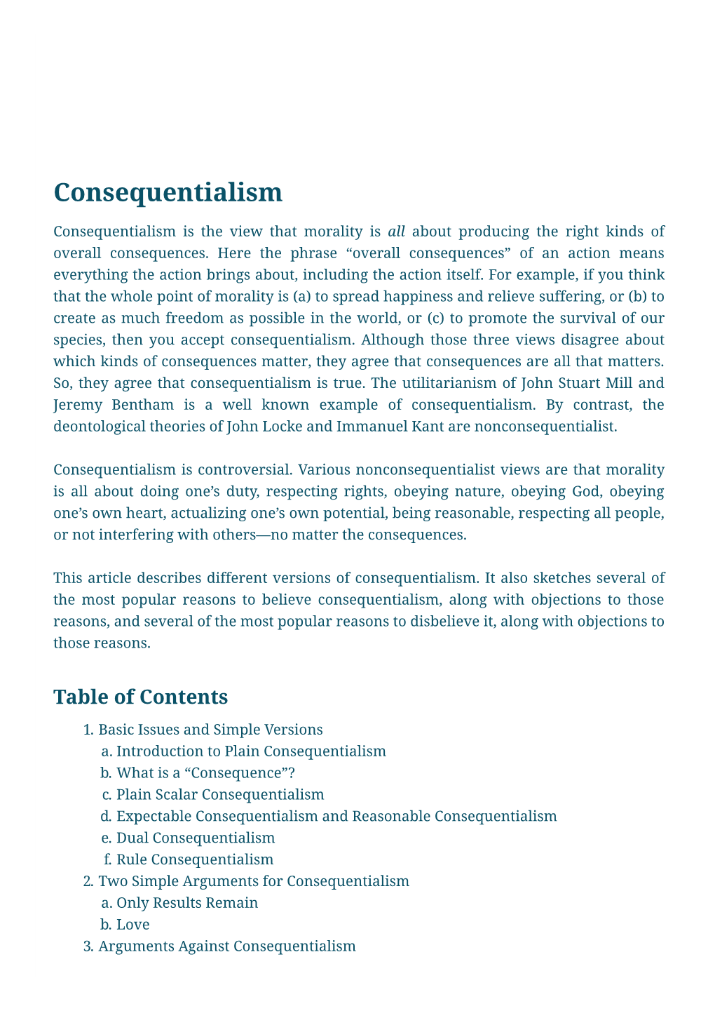 Consequentialism