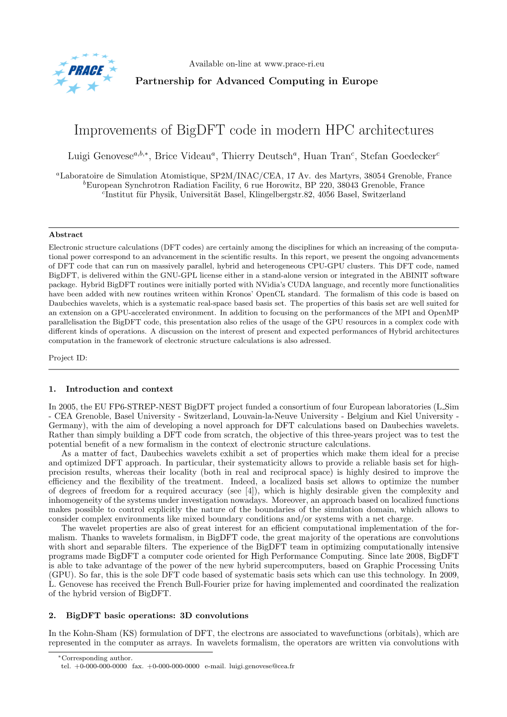 Improvements of Bigdft Code in Modern HPC Architectures