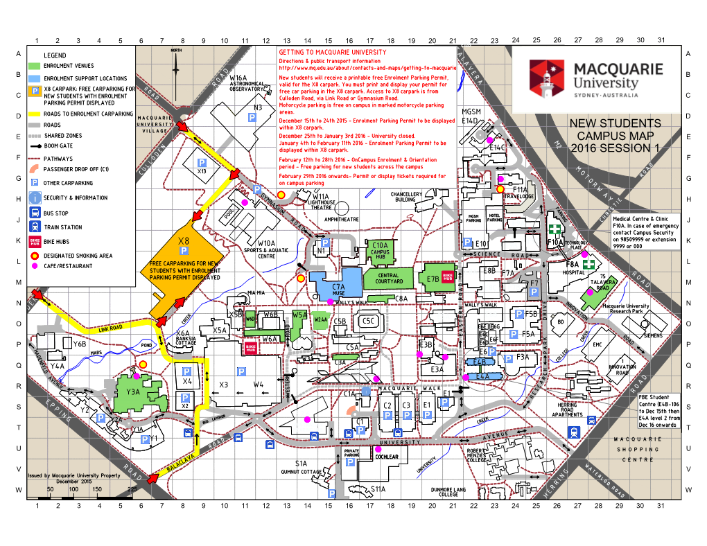 Campus Map New Students 2016 Session 1