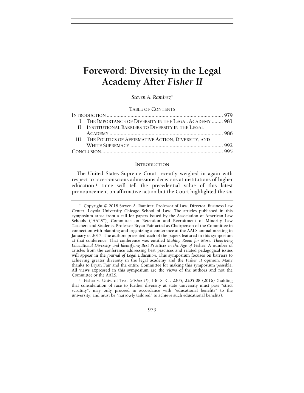 Diversity in the Legal Academy After Fisher II