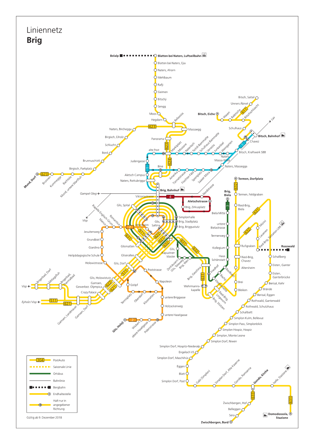 Liniennetz Brig