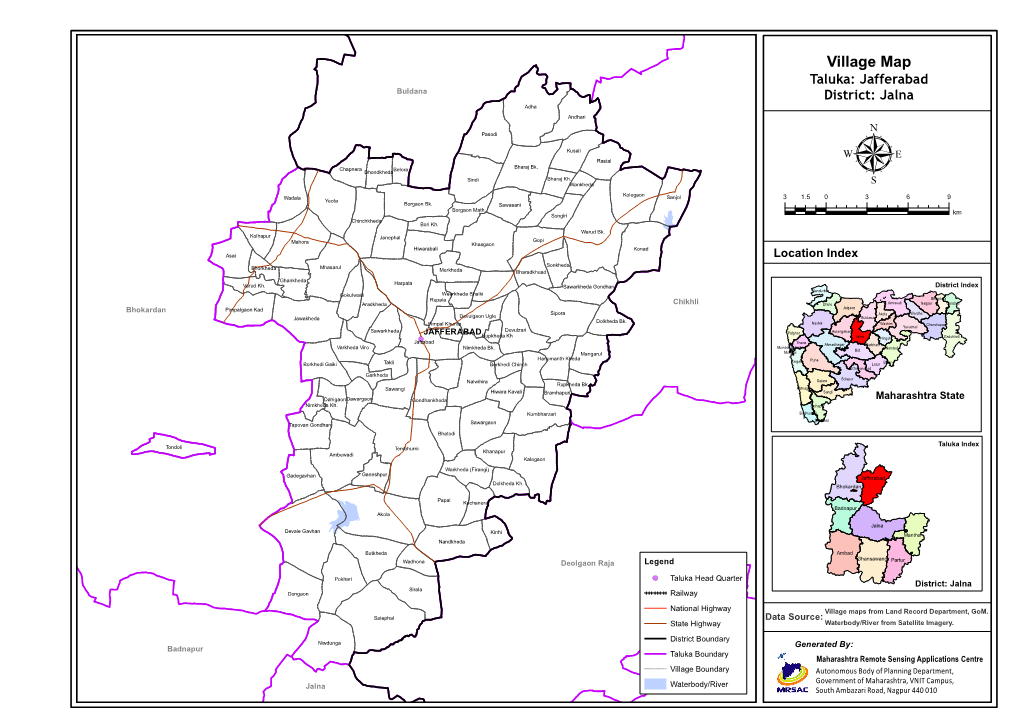 Village Map Taluka: Jafferabad Buldana District: Jalna Adha Andhari