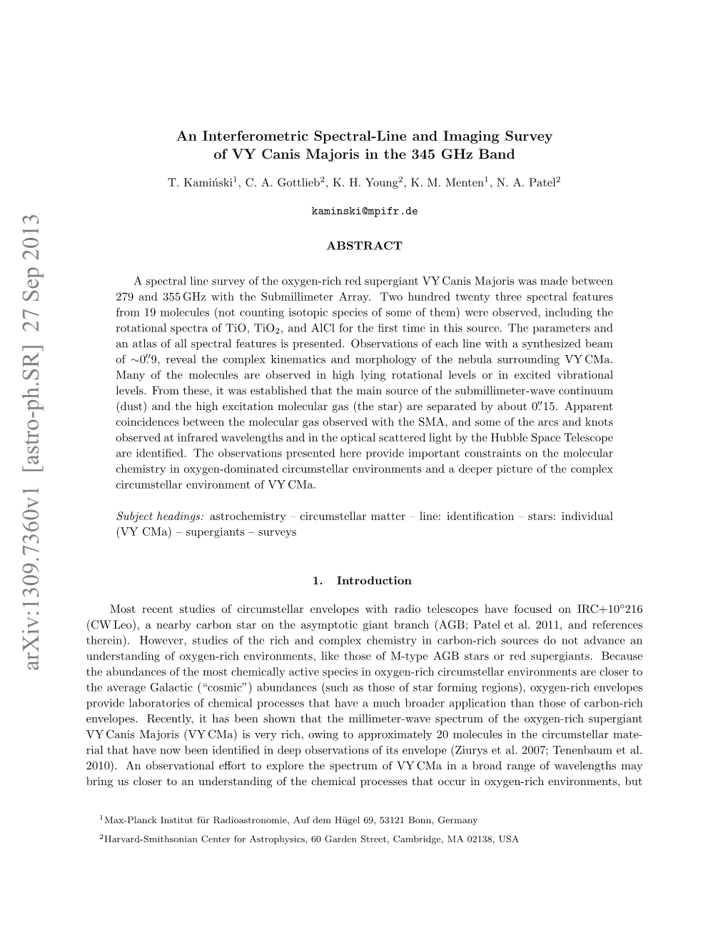 An Interferometric Spectral-Line and Imaging Survey of VY Canis Majoris