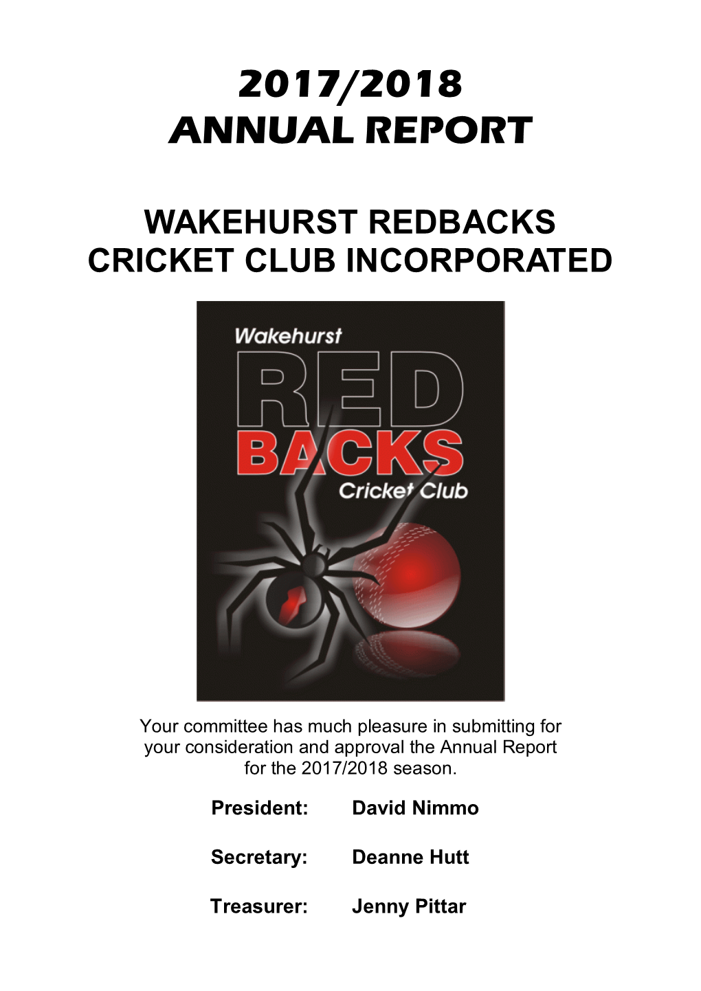 Wakehurst Redbacks Annual Report