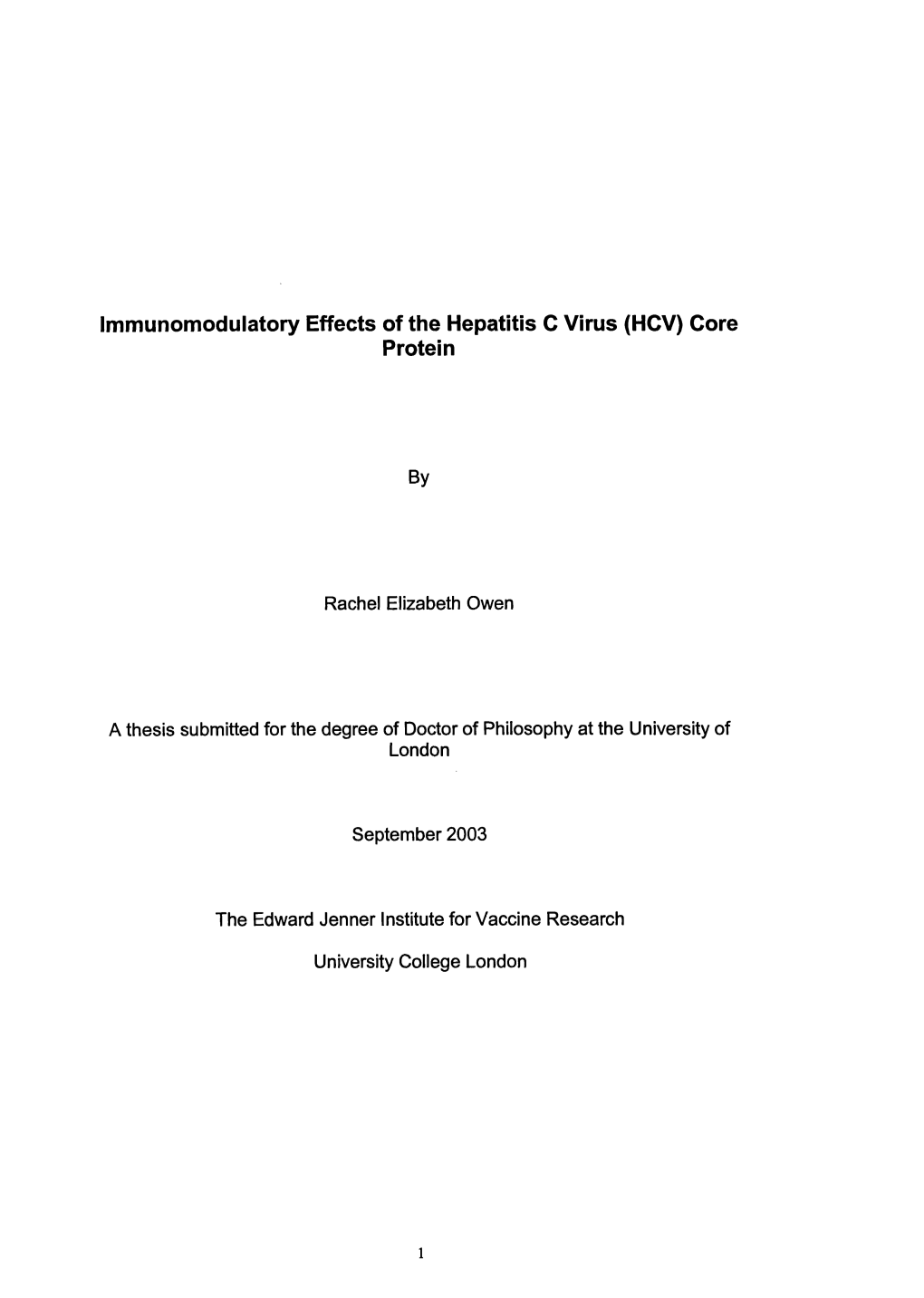 Immunomodulatory Effects of the Hepatitis C Virus (HCV) Core Protein