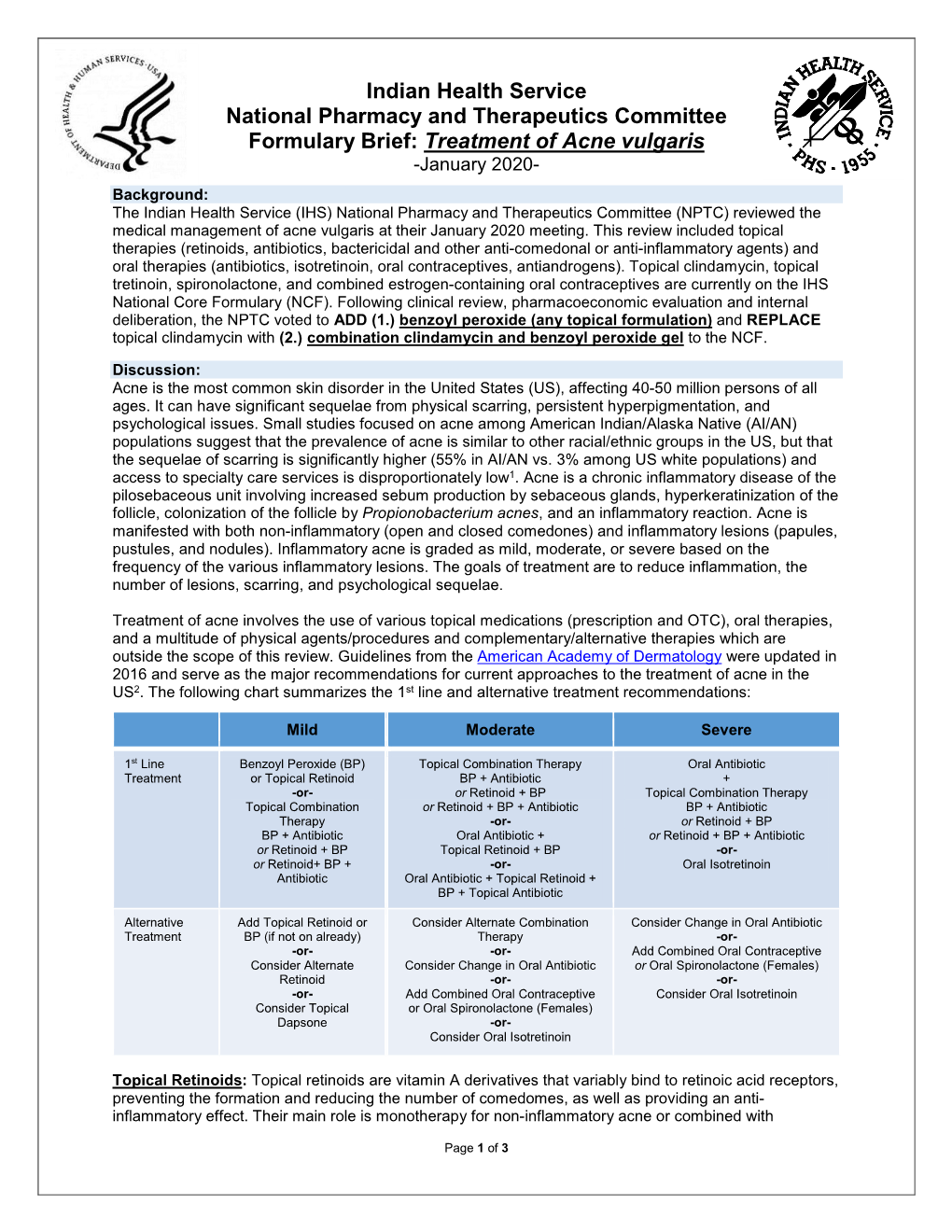 NPTC-Formulary Brief Acne