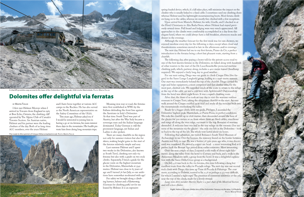 Dolomites Offer Delightful Via Ferratas