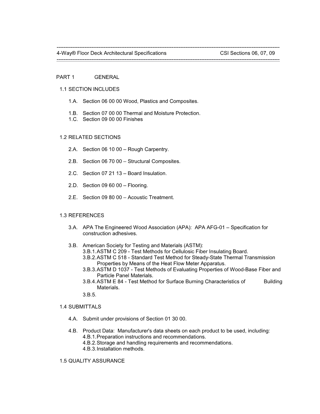 Section 09800 - ACOUSTICAL TREATMENT