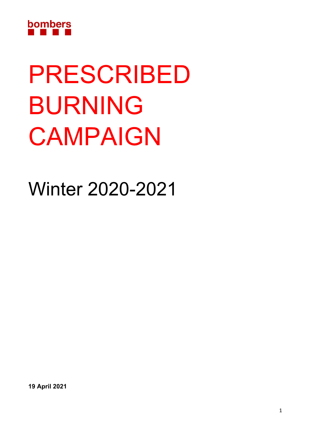 Prescribed Burning Campaign