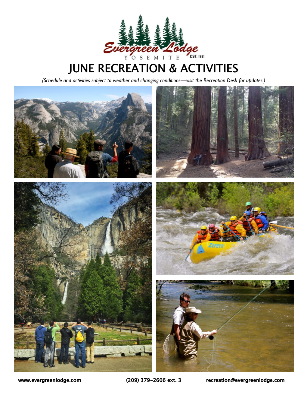 June Recreation & Activities