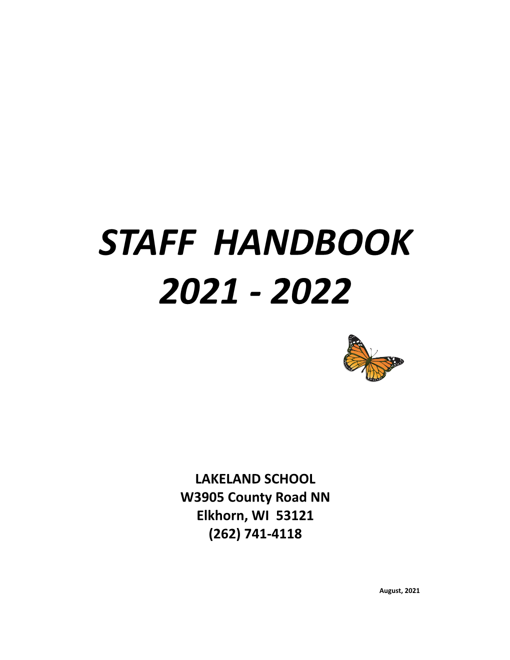 2021-2022 Draft Staff Handbook