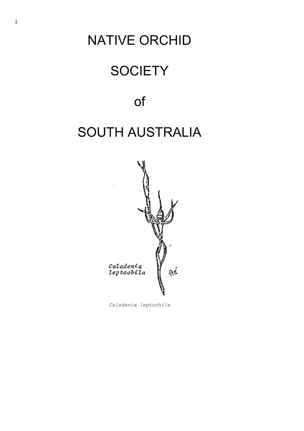 Native Orchid Society of South Australia