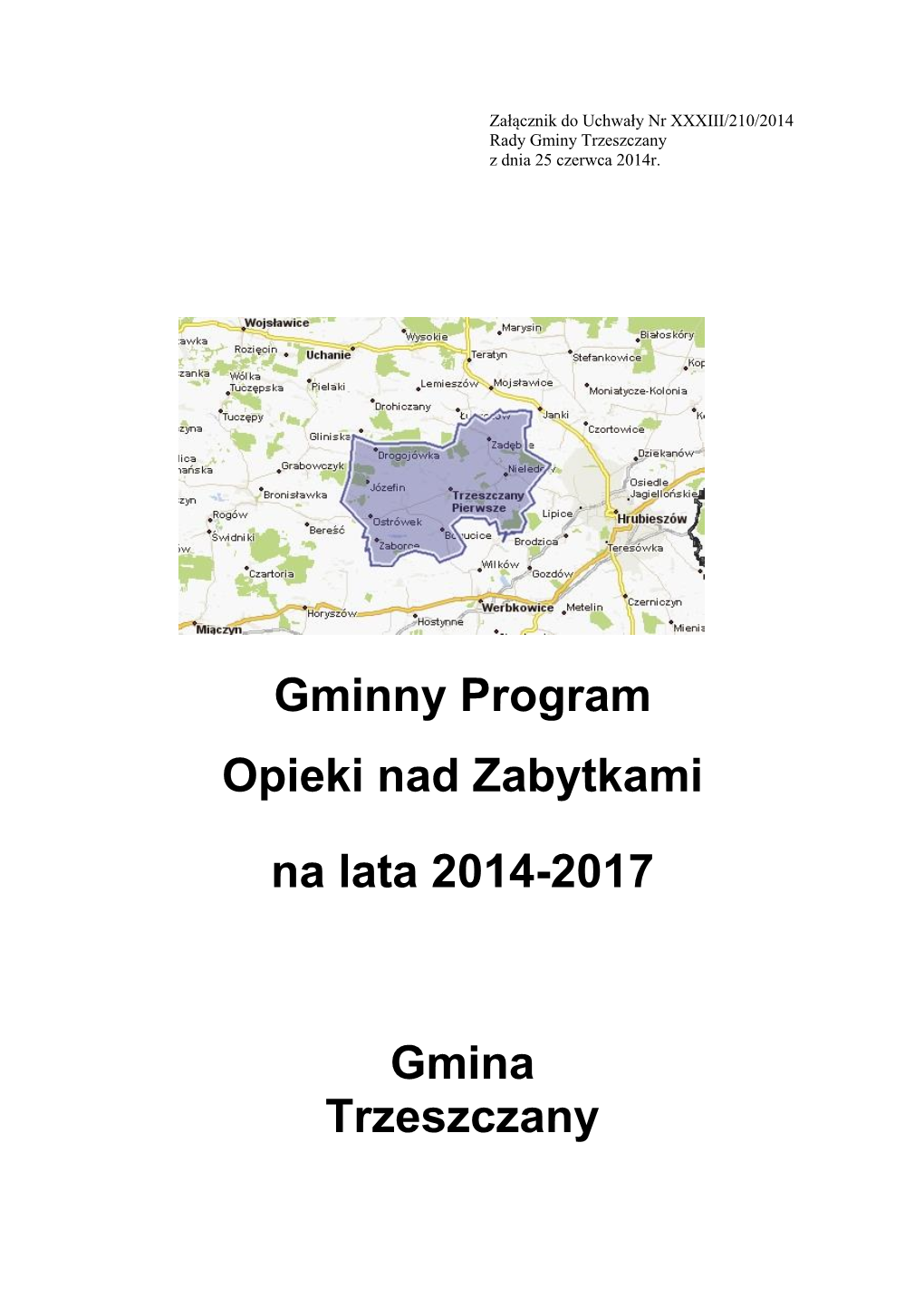 Gminny Program Opieki Nad Zabytkami