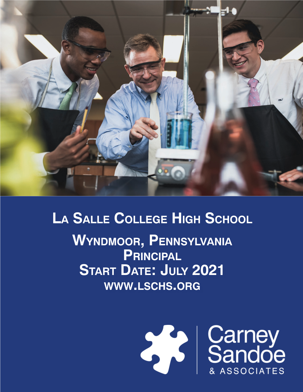 La Salle College High School Wyndmoor, Pennsylvania Principal Start Date