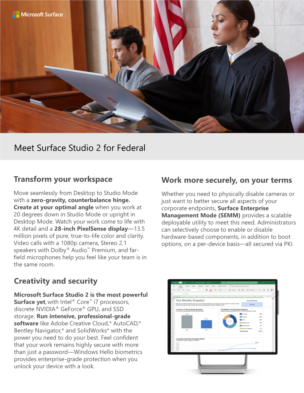 Meet Surface Studio 2 for Federal