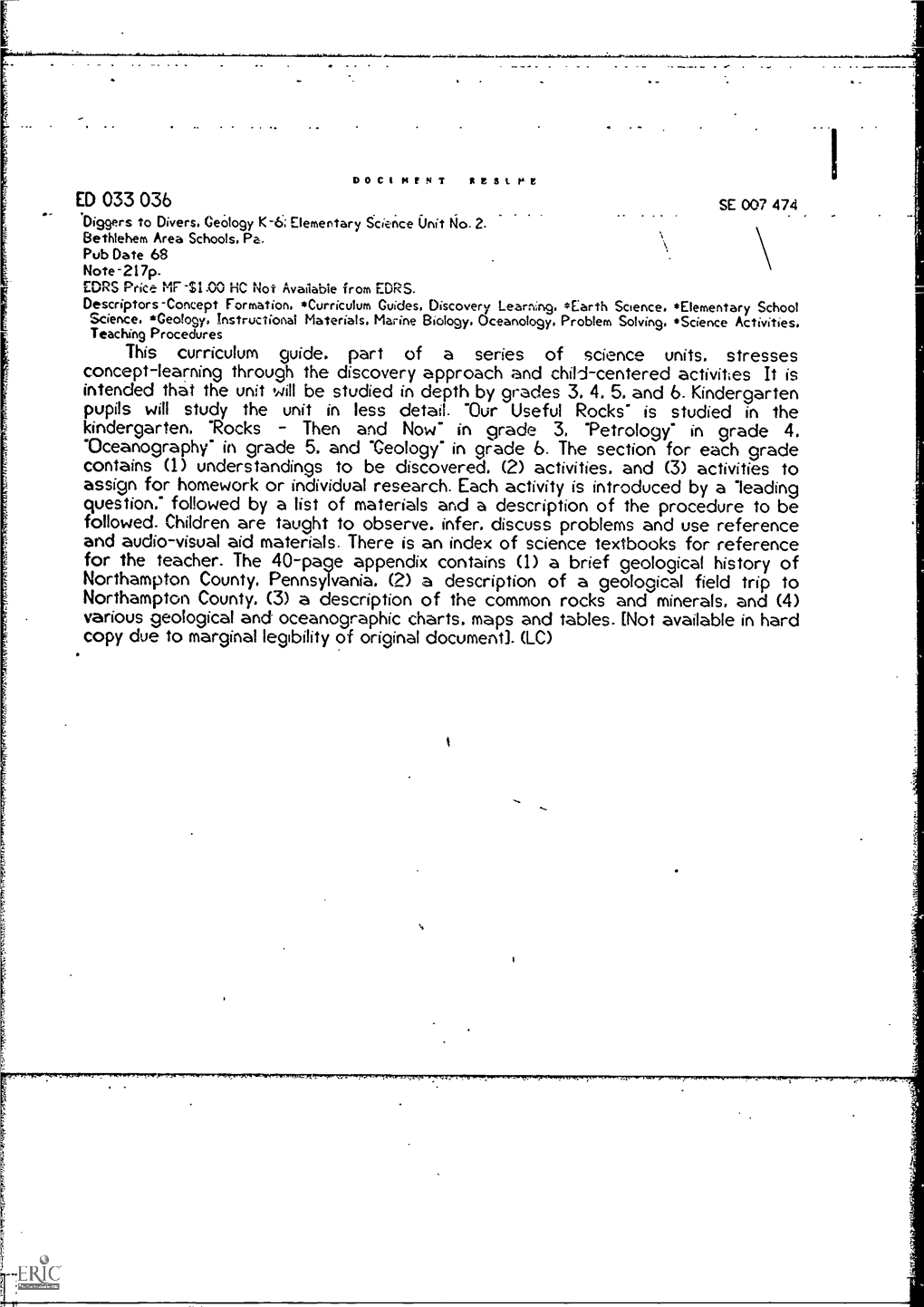 Northampton County. Pennsylvania. (2)A Description of a Geological Field Trip to Northampton County