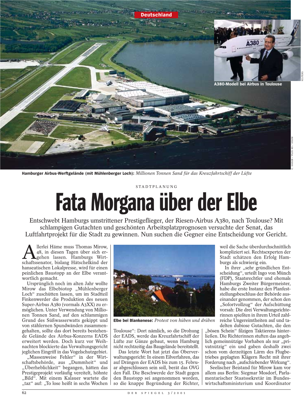 Fata Morgana Über Der Elbe