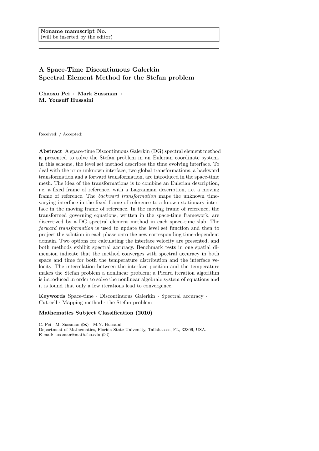 A Space-Time Discontinuous Galerkin Spectral Element Method for the Stefan Problem