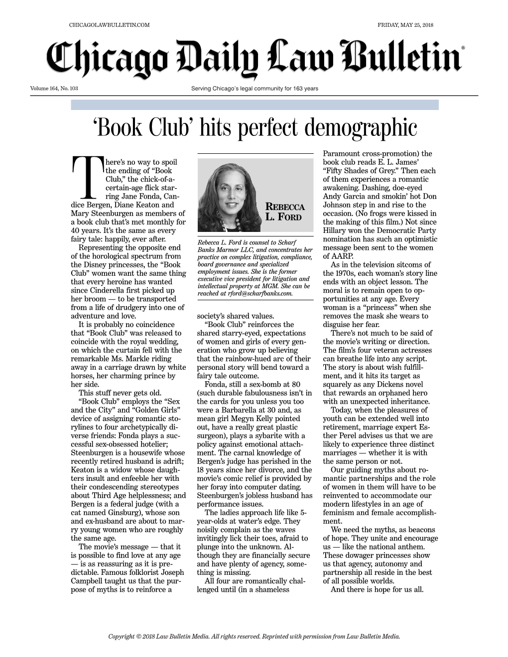 Book Club’Hits Perfect Demographic Paramount Cross-Promotion) the H E R E ’S No Way to Spoil Book Club Reads E